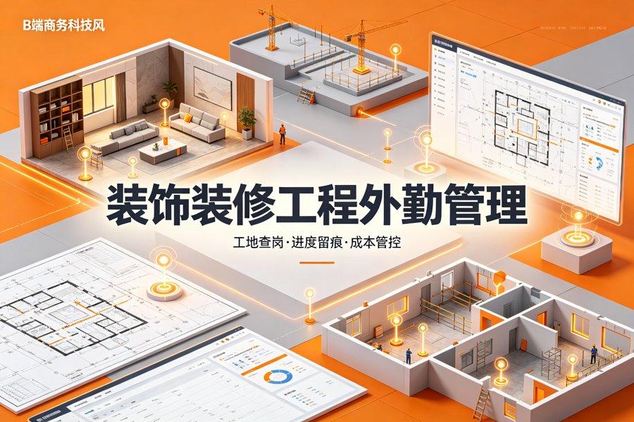 装饰装修工程行业外勤管理解决方案：工地数字化巡检